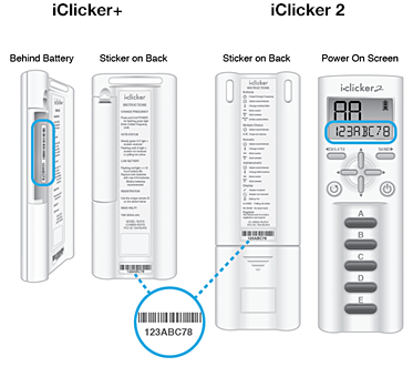 how to find iclicker remote id
