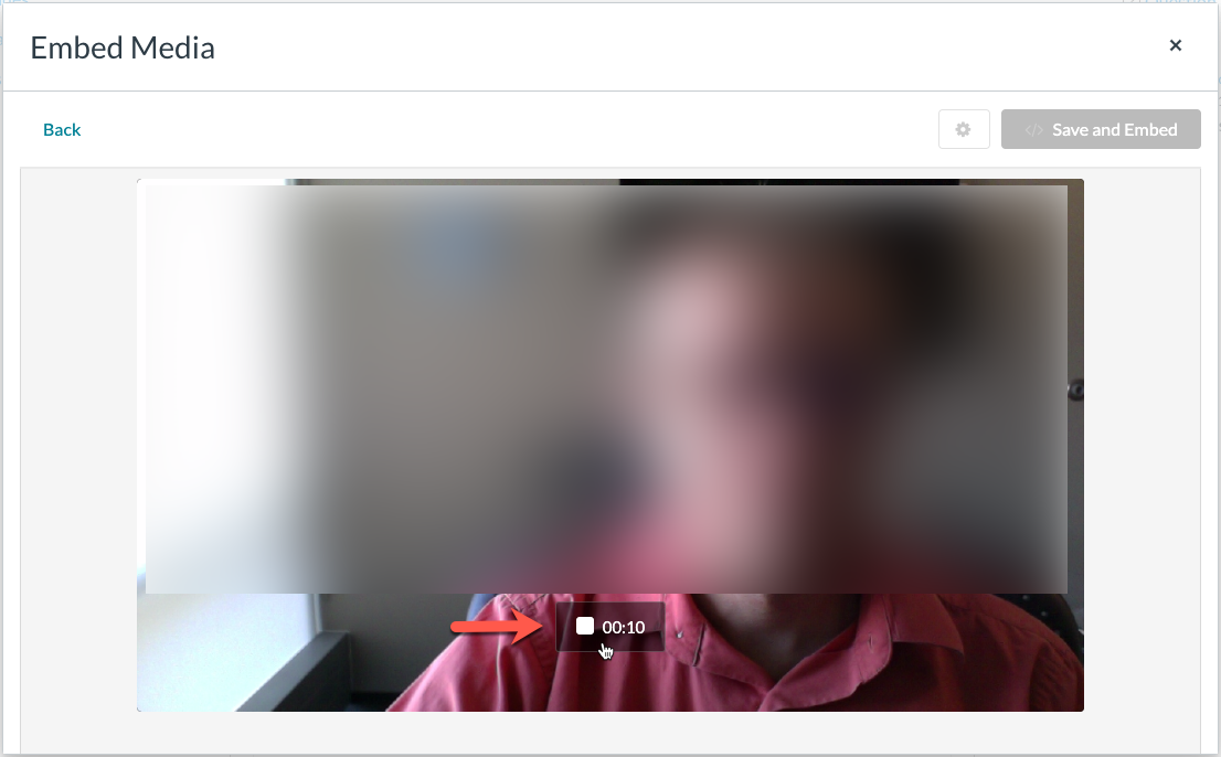 Kaltura Capture stop button
