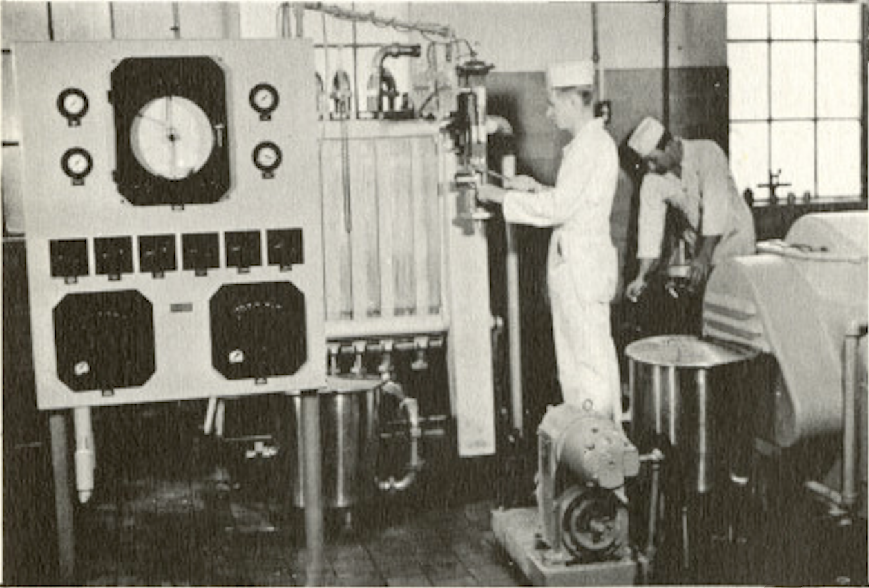 modern dairy equipment in 1948