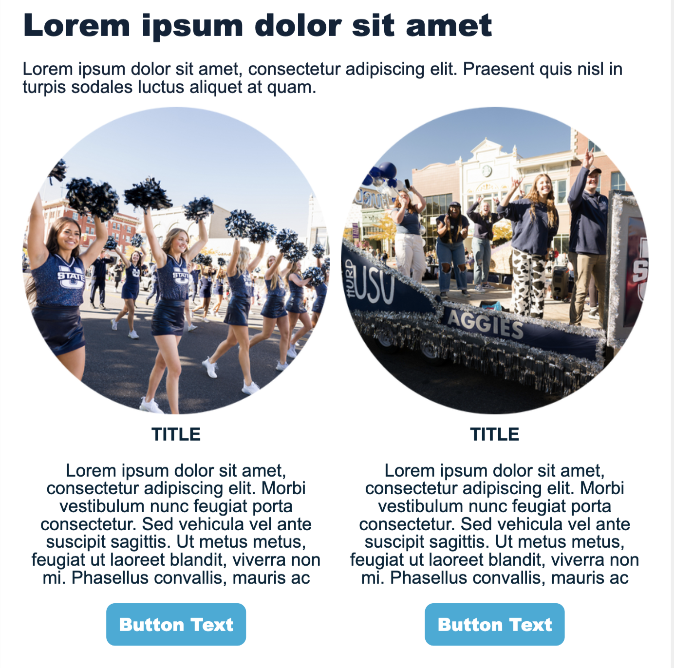 image and copy example