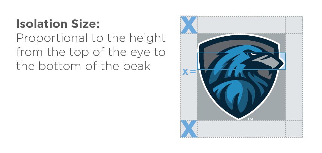 area of isolation for eastern athletics merch logo