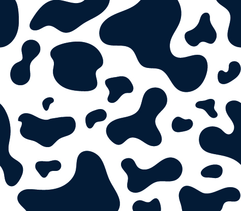 image of blue and white cow print