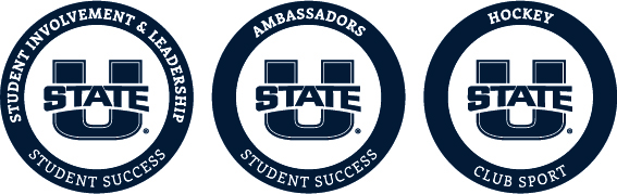 Sponsored student badge examples