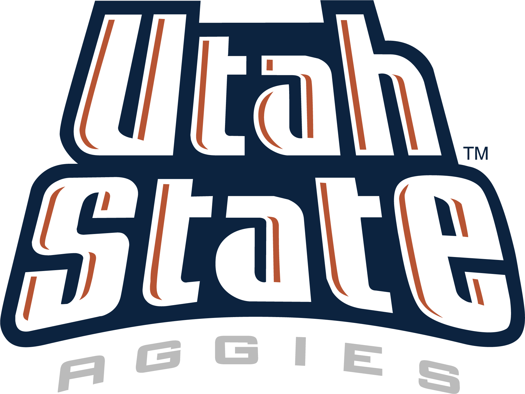 1995 - 2001 Utah State Aggies arched wordmark