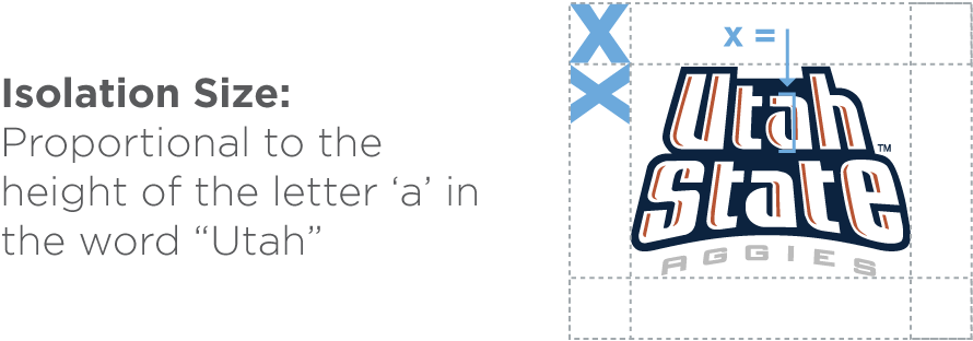 Utah State Aggies text arched