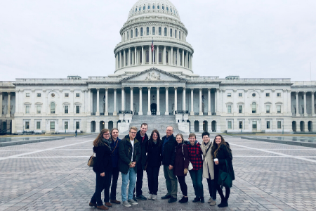 CAI students outside the US Capitol