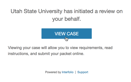 Email notification to view a case