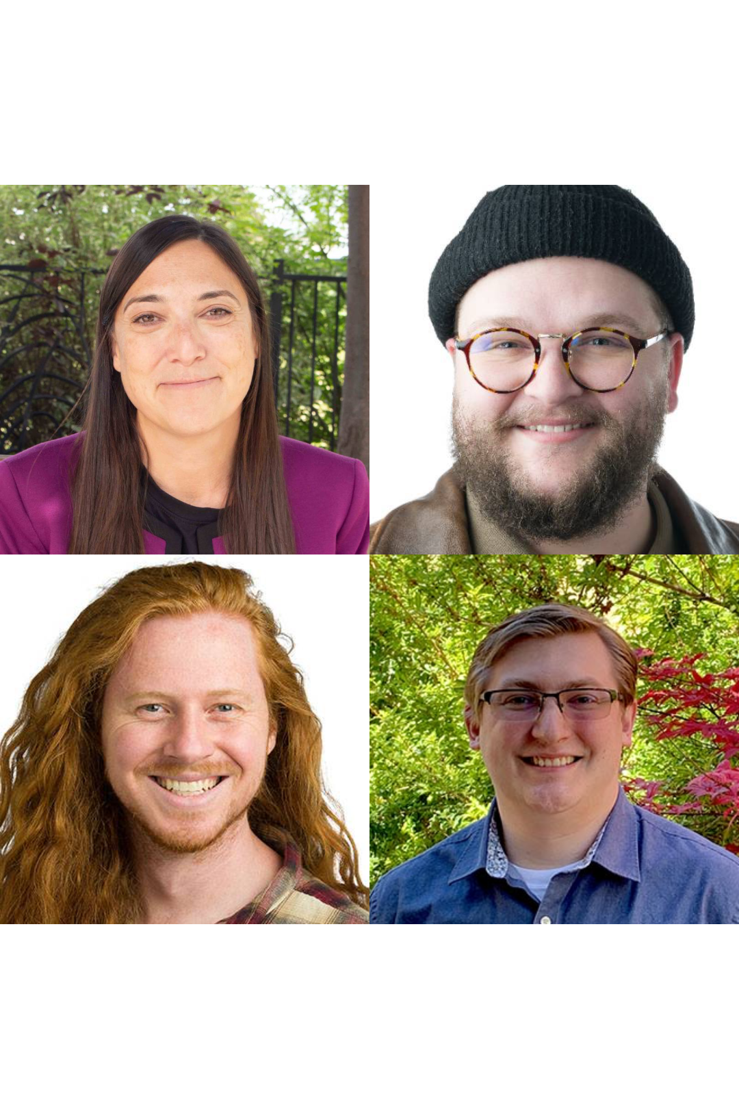 Sarah Gordon (Top Left), Charlie Hellberg (Top Right), Brendan Lund (Bottom Left), Christopher Cameron (Bottom Right)