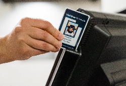 ID card being swiped