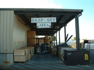Drop-off area for recycling