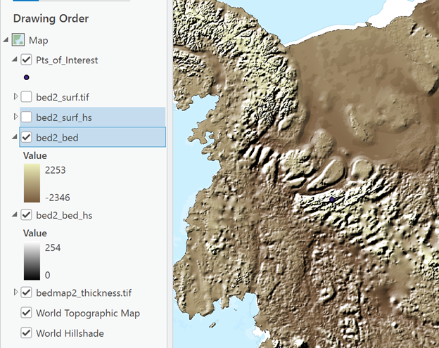 Antarctica bedrock visualization