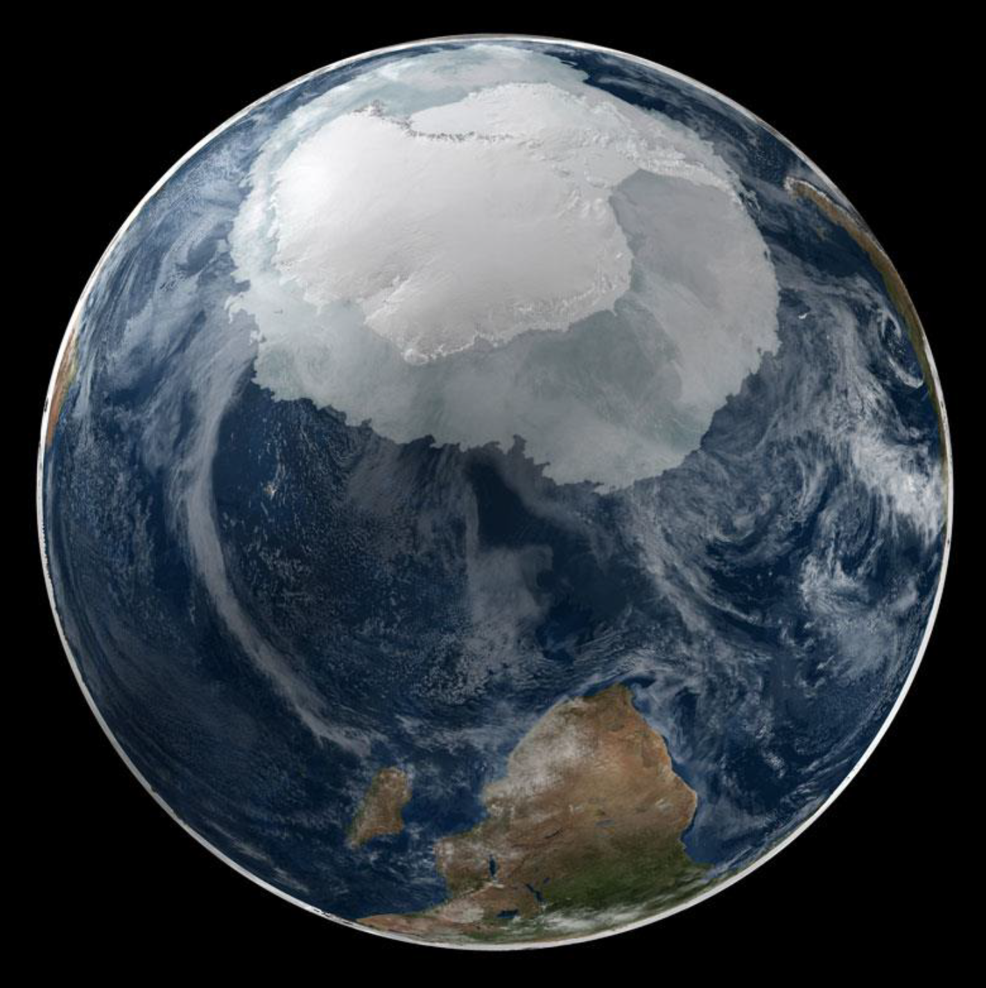 satellite view antarctica