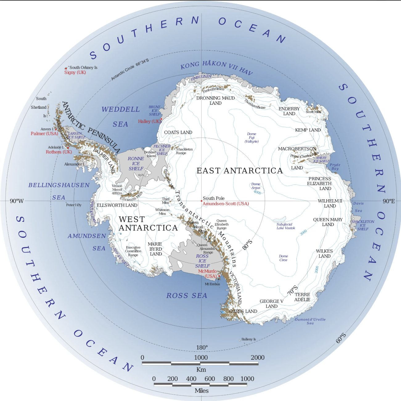 map antarctica
