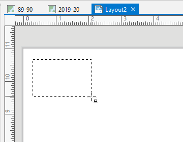 How to draw a map frame. A dotted line on a white page in a rectangular shape