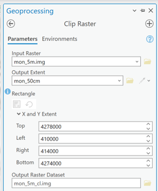 Clip Raster tool