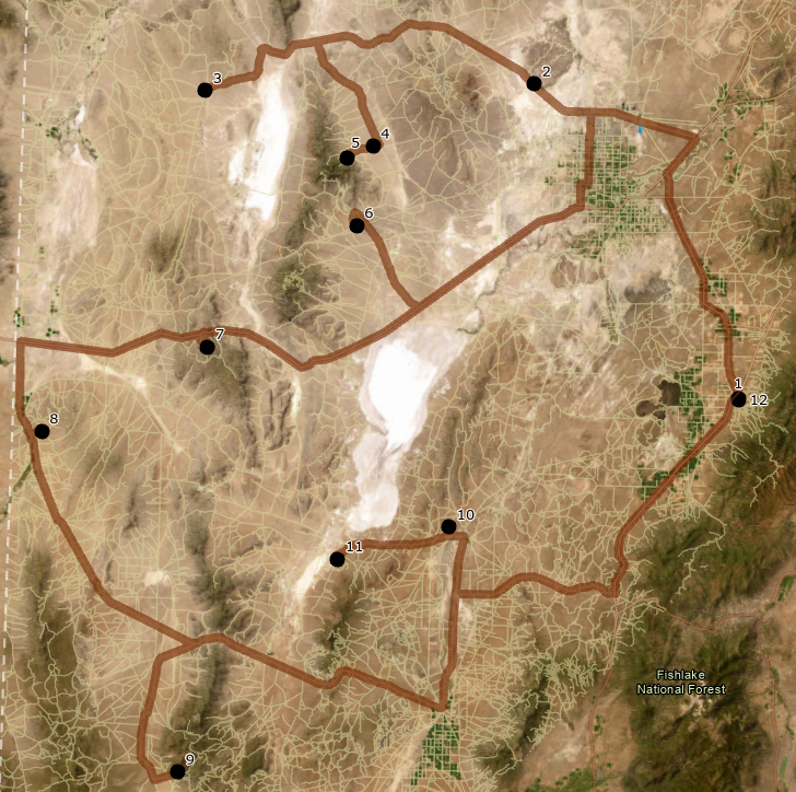 Results of the route tool