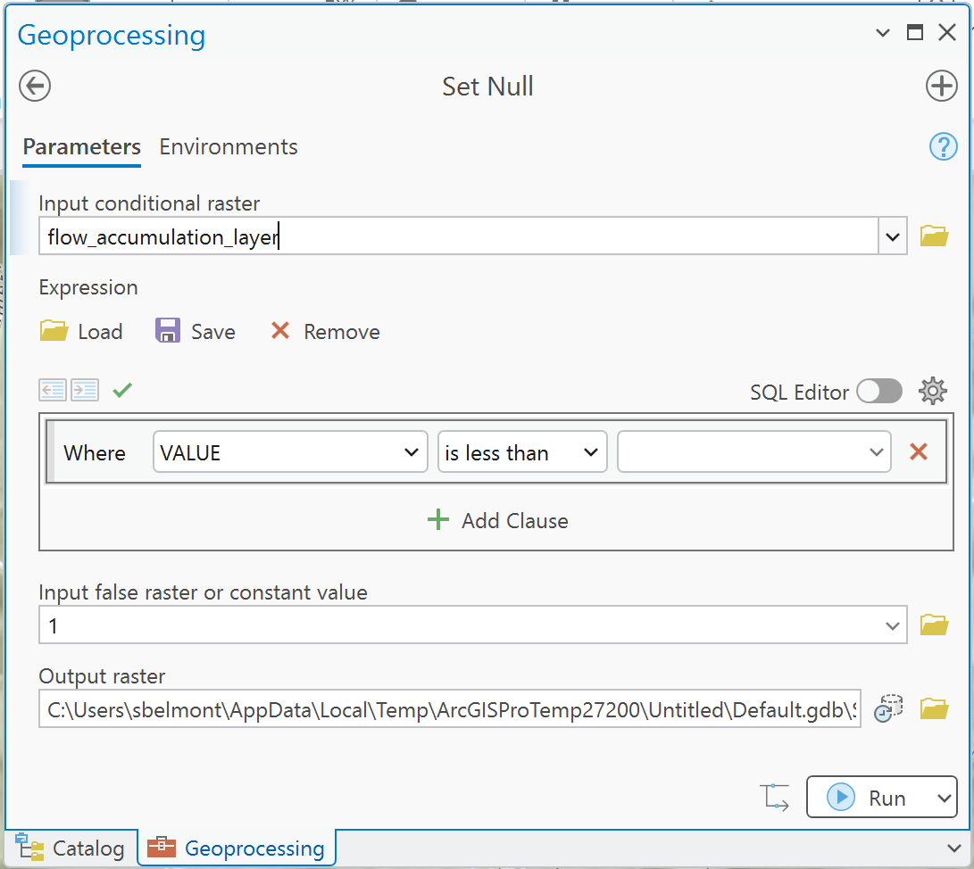 Set Null tool