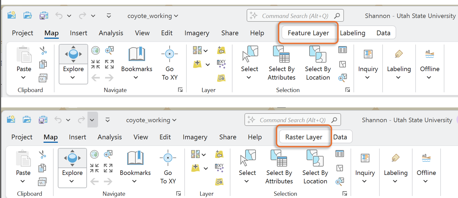 Finding the new appearance tabs