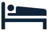 Human figure sleeping on bed