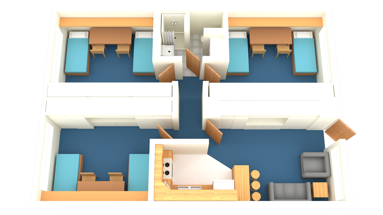 Merrill Hall apartment floorplan