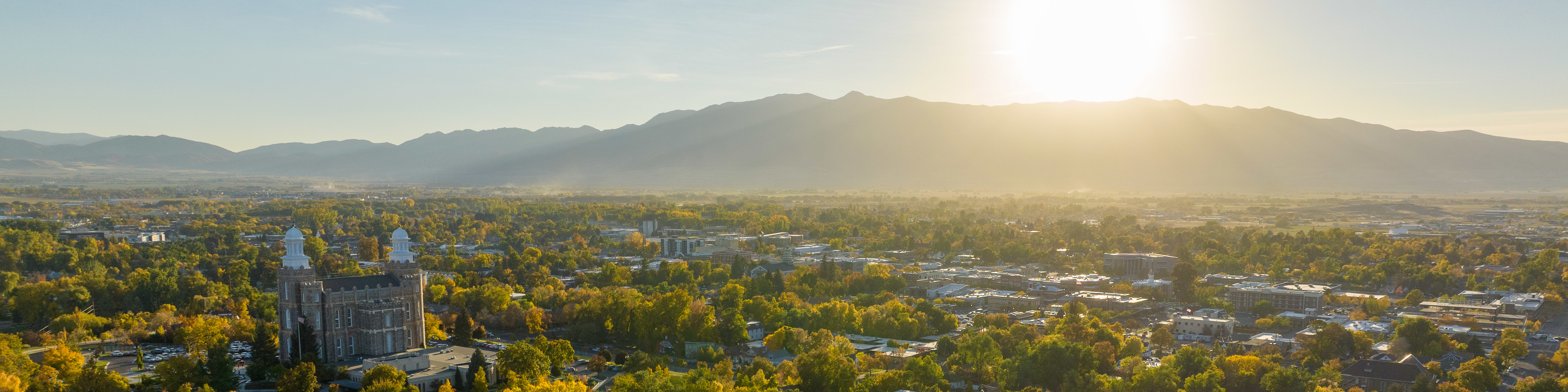 Arial view of Cache Valley