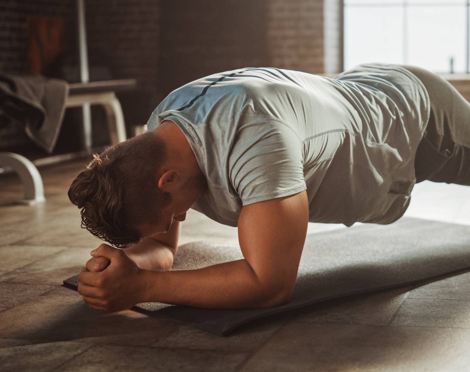Man doing a plank