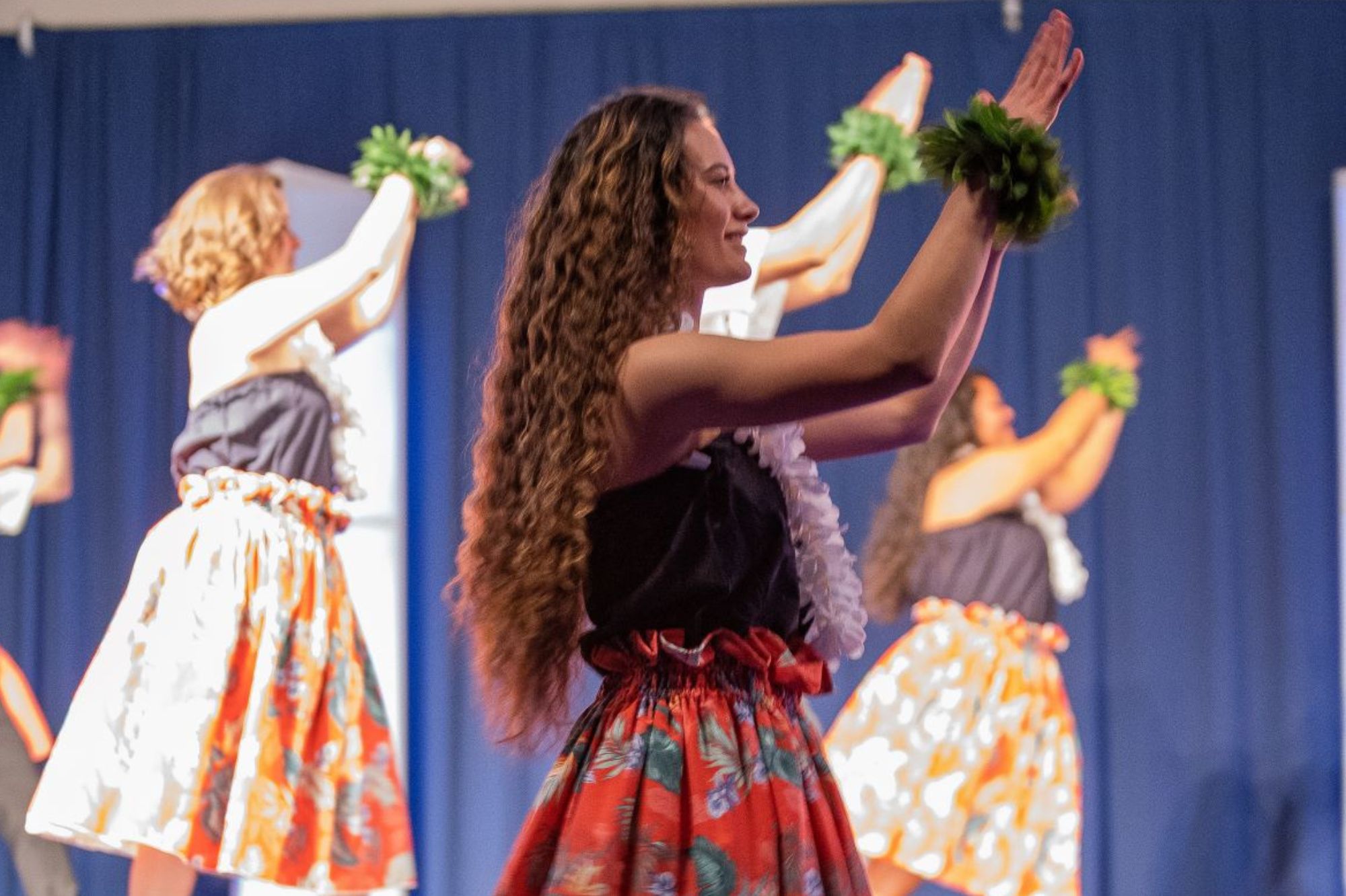 Girl performing hula dance
