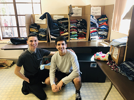 students by clothing donations 
