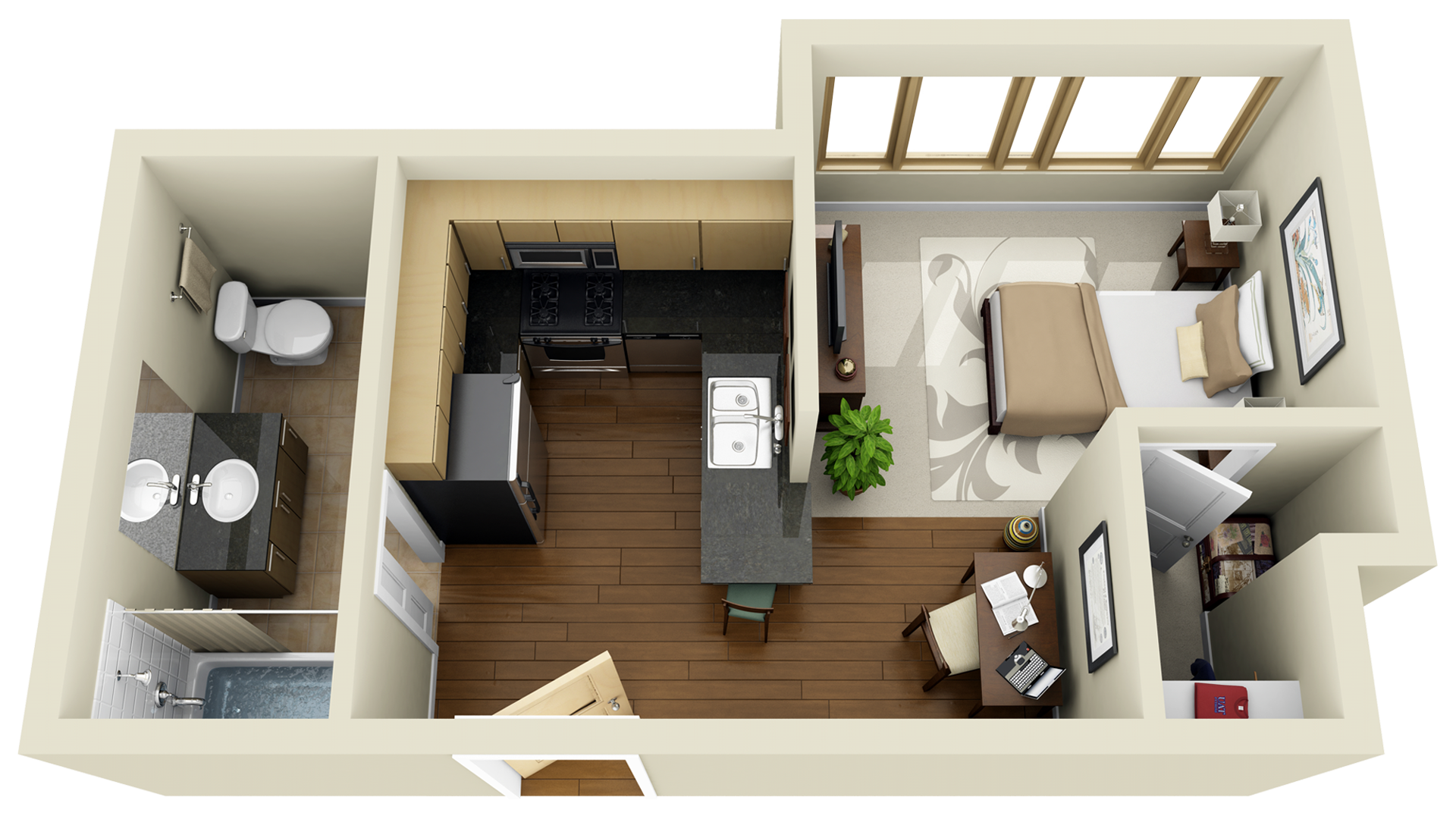 Blue Square Apartments: 1-Bedroom/Studio, Housing Services