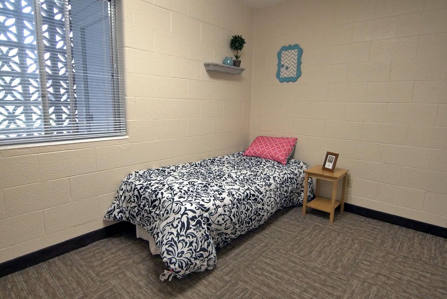 View of bedroom showing window