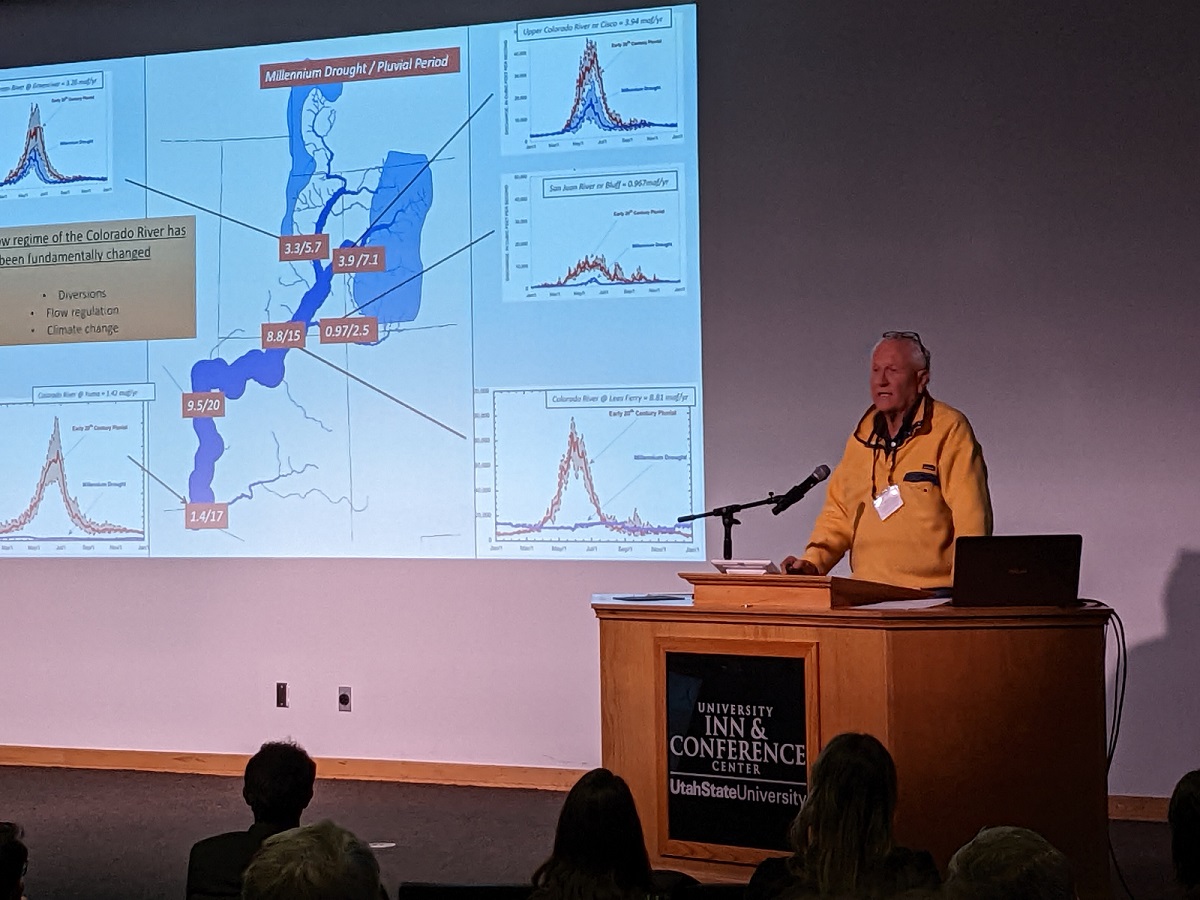 Dr. Jack Schmidt presents on the Colorado River at the 2022 Spring Runoff Conference. 