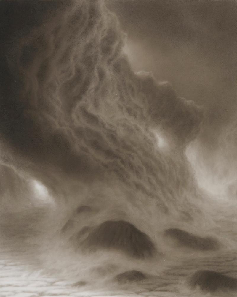 Dark ominous clouds in the sky