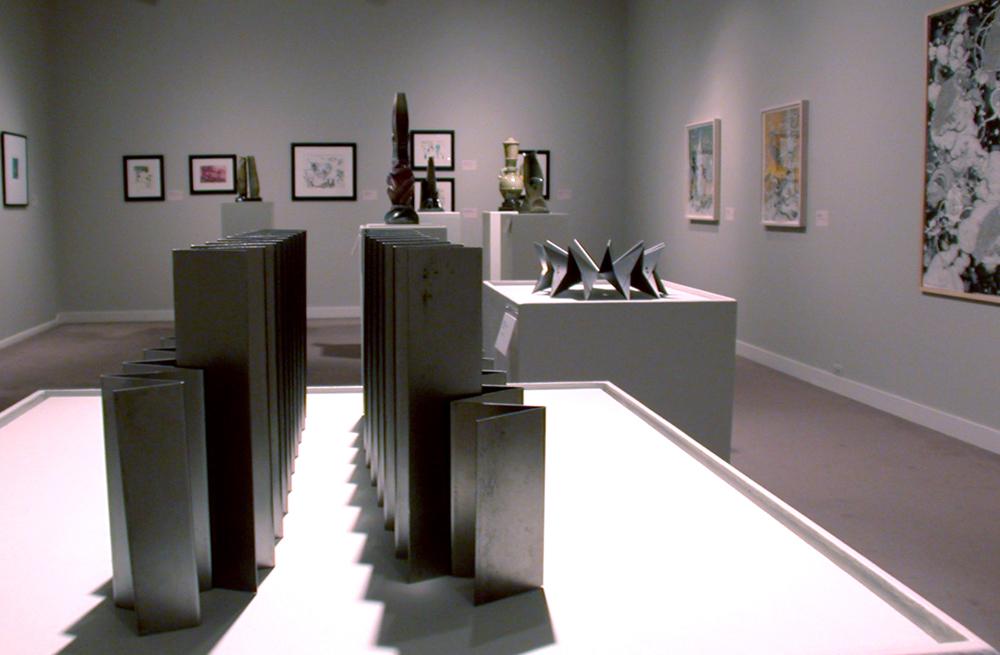 An accordion style art sculpture