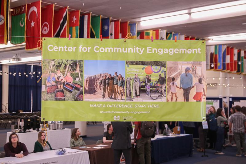Center for Community Engagement banner stating, "Make a difference. Start here."