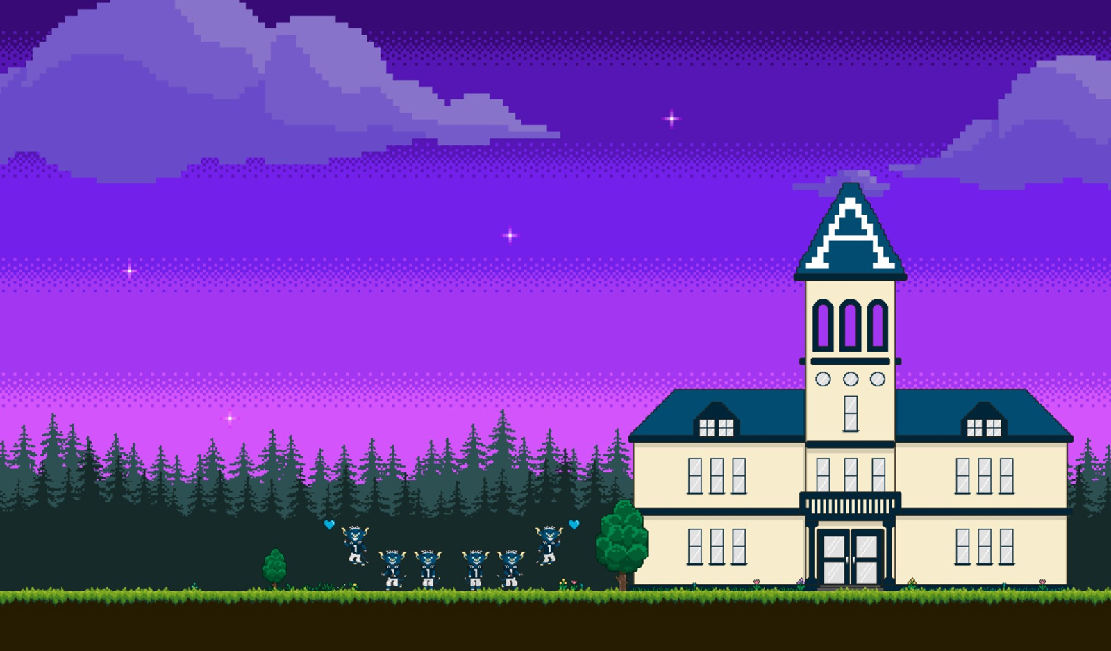 Old Main as pixel art
