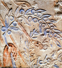 Talatat with blue paint preserved (click to see larger image)