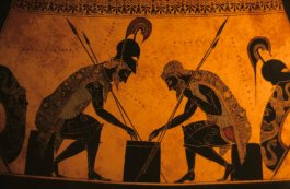 Achilles and Anchises dicing (click to see larger image)