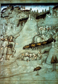 Christian Pilgrims on their way to Jerusalem (click to see larger image)