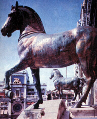 Byzantine Horses on the Cathedral of St. Mark's in Venice (click to see larger image)