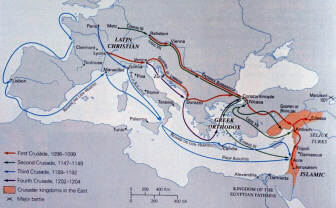 Map of the Crusades (click to see larger image)
