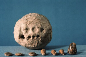 clay envelope and tokens - click to see larger image