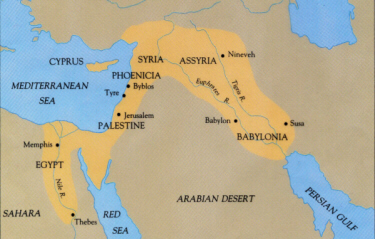 Map of the Fertile Crescent (click to see larger image)