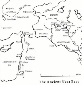 Map of the Near East, including Ugarit (click to see larger image)