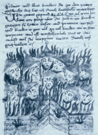 The Burning of Jews prior to the First Crusade (click to see larger image)