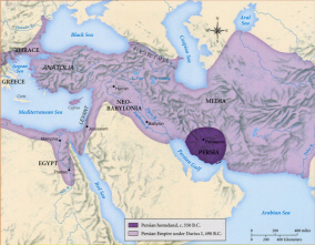 Map of the Persian Empire (click to see larger image)