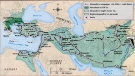 Map of Alexander's Conquests (click to see larger image)