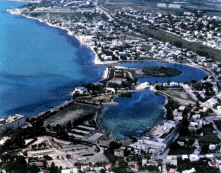 Aerial view of the harbor of Carthage (click to see larger image)