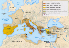 Map of the Roman Republic and its Expansion (click to see larger image)
