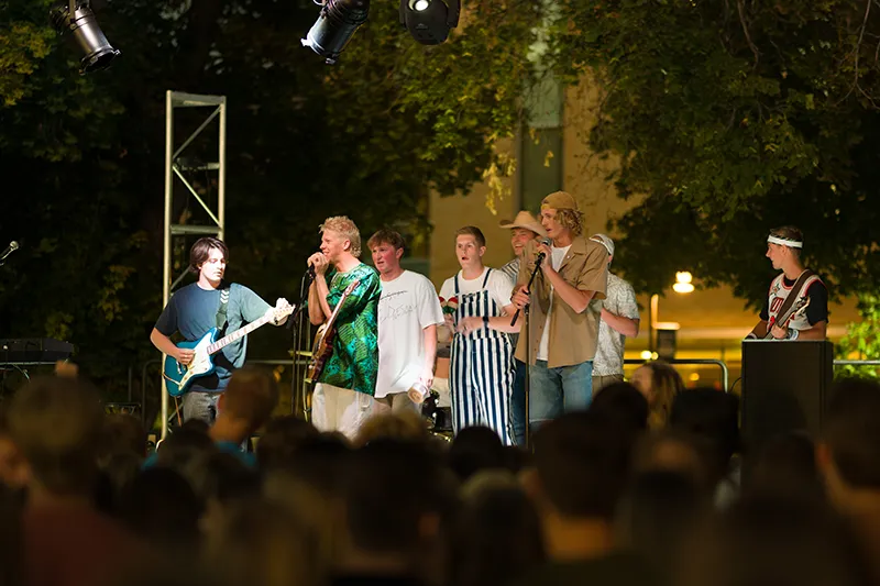 band performing on stage
