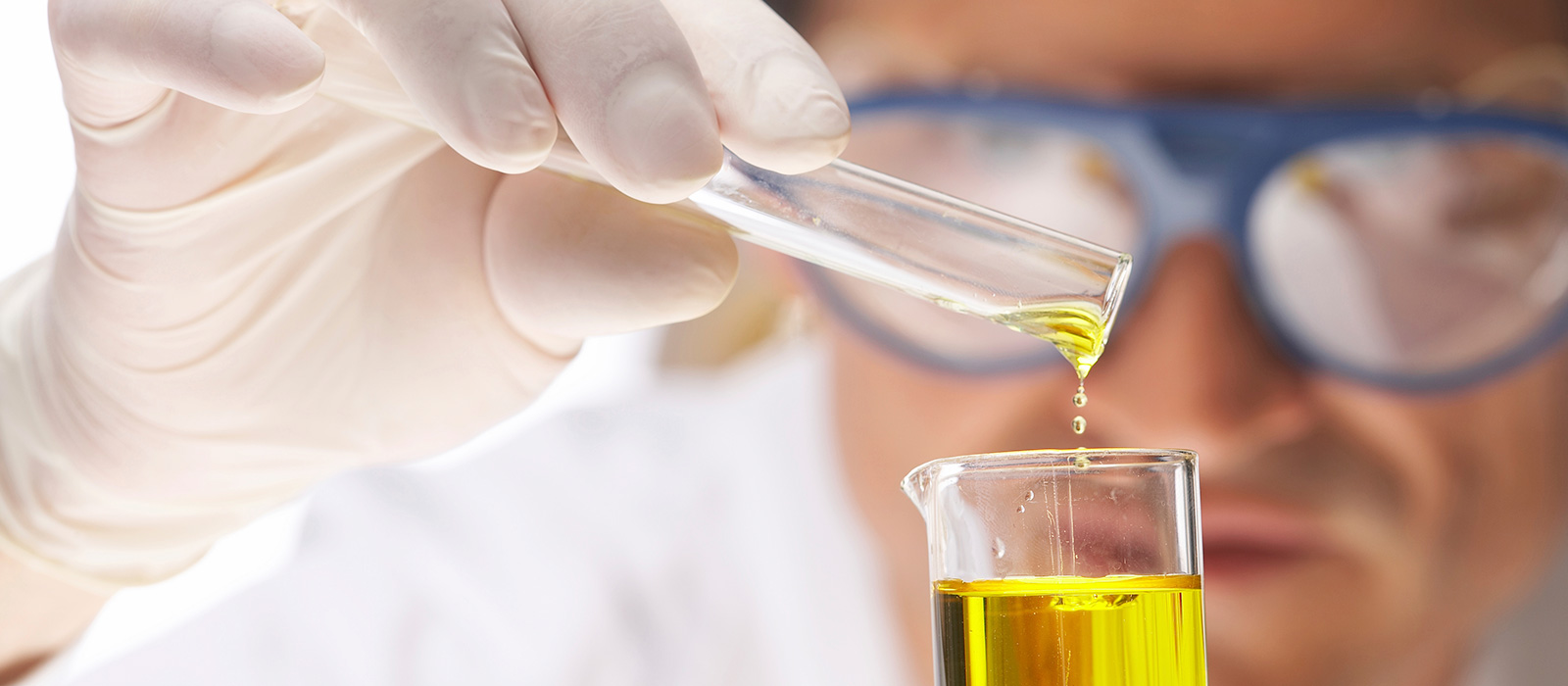 student working in lab